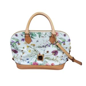 Dooney & Bourke Floral Satchel Bag - White